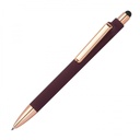 Długopis plastikowy soft touch LENA 13873 - Bordowy