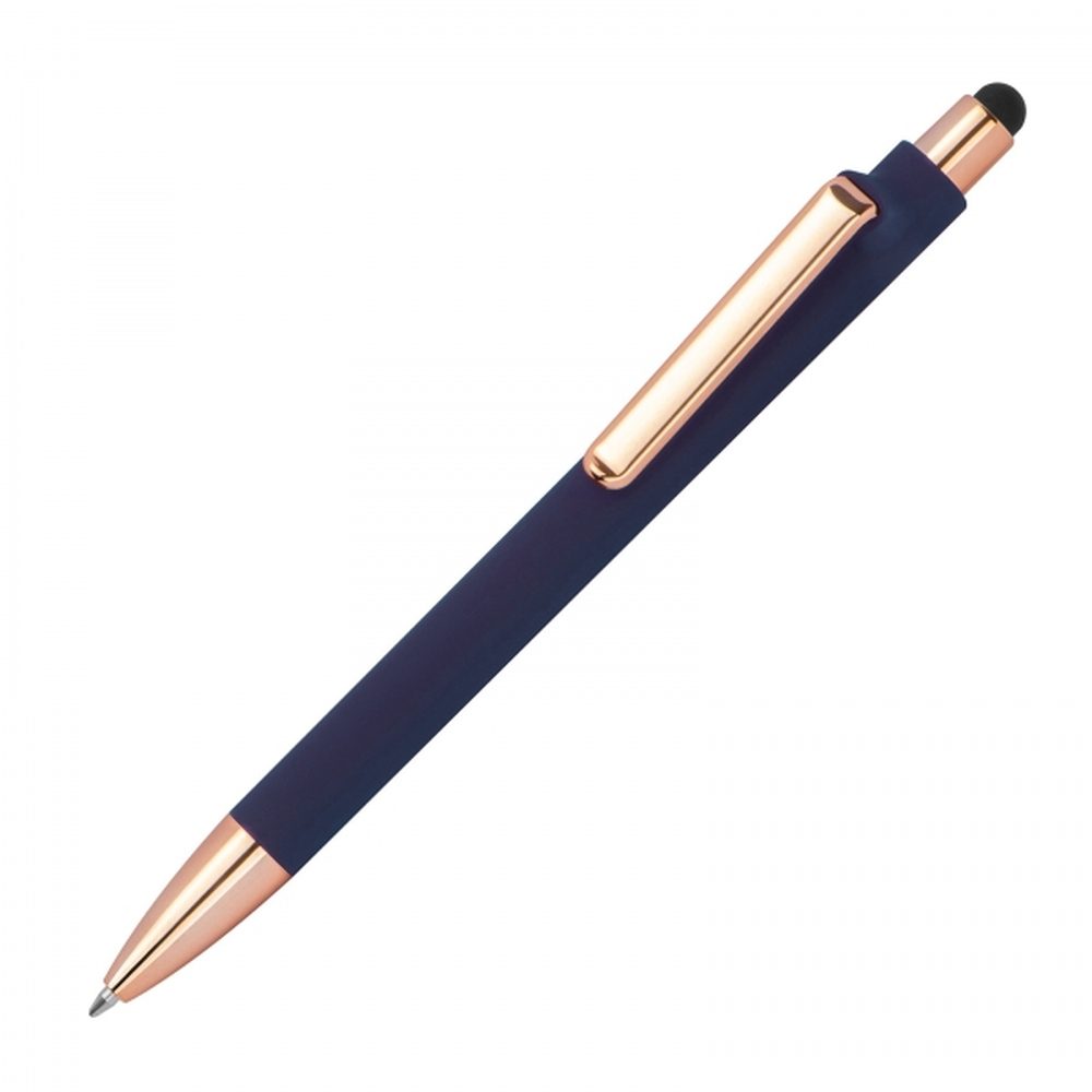 Długopis plastikowy soft touch LENA 13873 - Granatowy