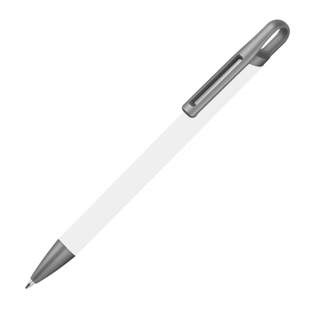 Długopis aluminiowy z recyklingu półżelowy KAROLINE 14440 - Biały