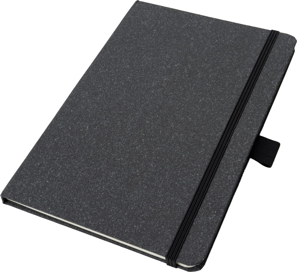 Notatnik A5 w kropki z papieru z recyklingu AGNESE 21799 - Czarny