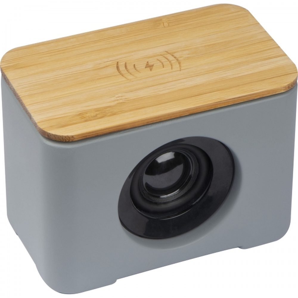 Głośnik bluetooth z ładowarką indukcyjną PILAR 22426 - Szary