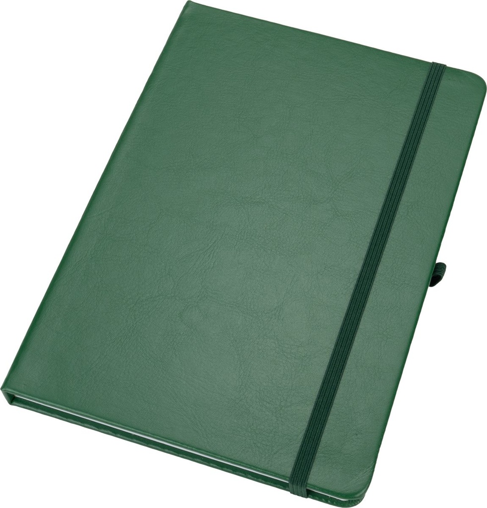 Notatnik A5 w linie z PU z recyklingu CLEO 23748 - Ciemnozielony