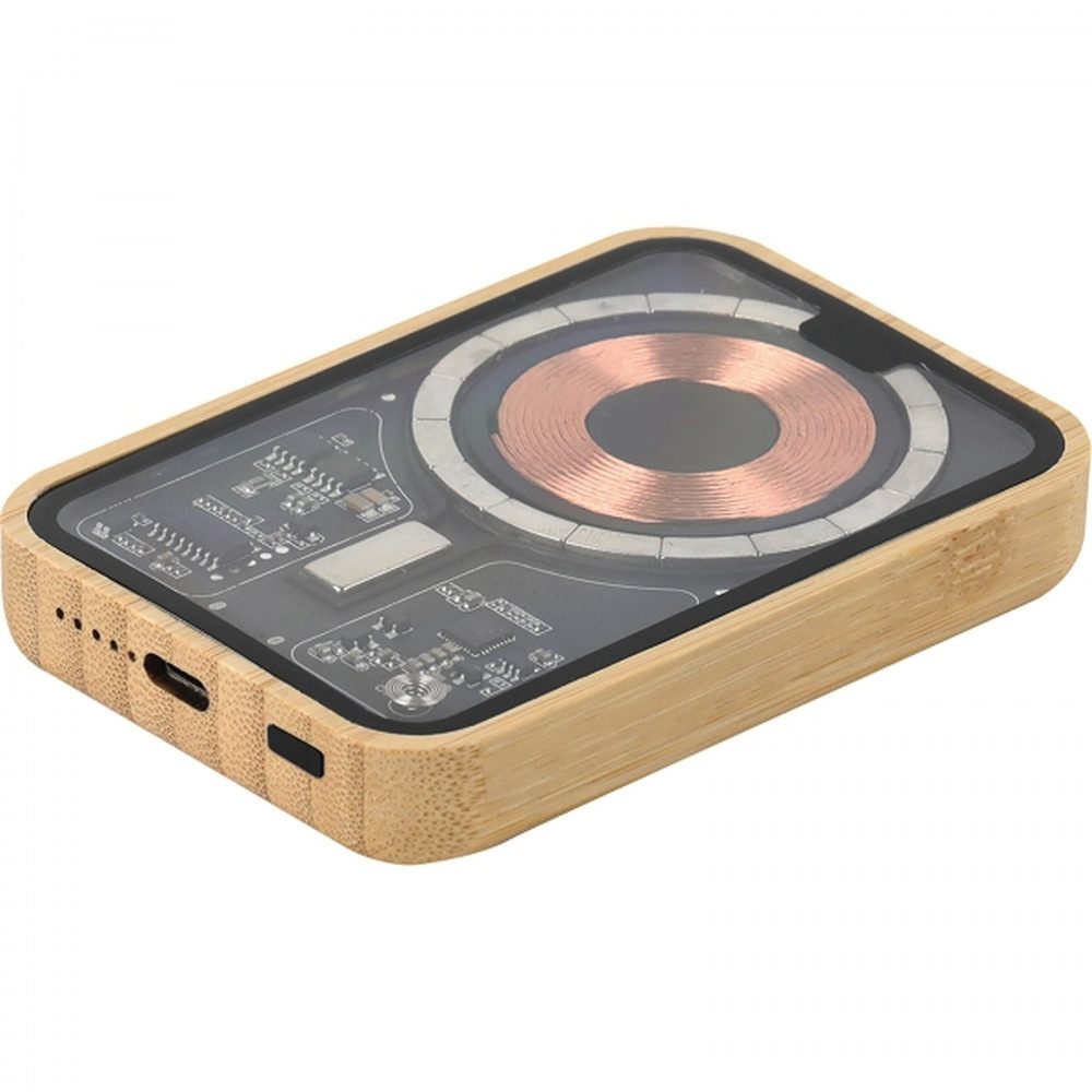 Power bank 5000 mAh z ładowarką indukcyjną Magsafe CONSTANCE 33949 - Beżowy