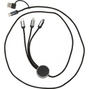 Kabel do ładowania 4w1, podświetlany INGE 34945 - Czarny