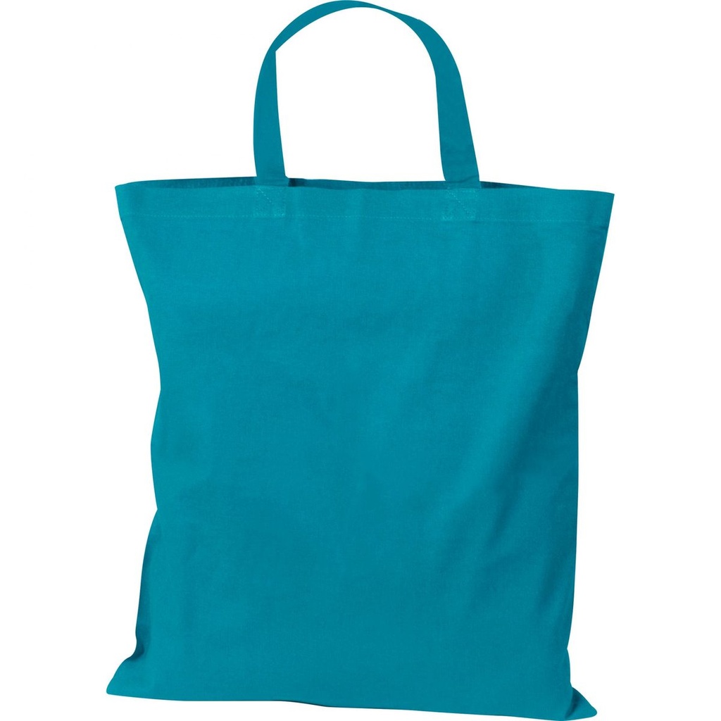 Torba bawełniana z krótkim uchem 140 g/m2 MARSHALL 60680 - Turkusowy
