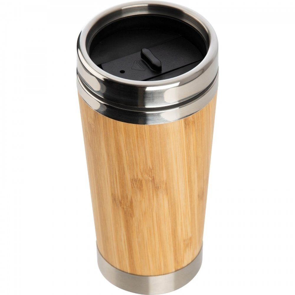Kubek termiczny bambusowy 400 ml CHRISTOPH 60926 - Beżowy