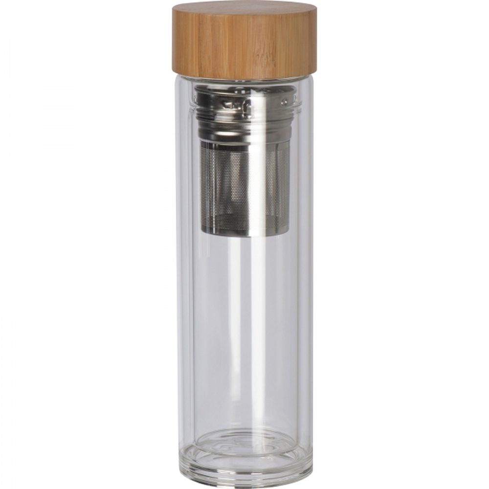 Butelka szklana termiczna 420 ml HENDRIK 61343 - Przeźroczysty