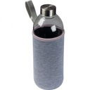 Butelka szklana z pokrowcem 1000 ml JESSICA 62427 - Szary