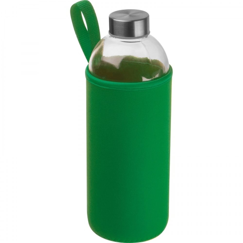 Butelka szklana z pokrowcem 1000 ml JESSICA 62427 - Zielony