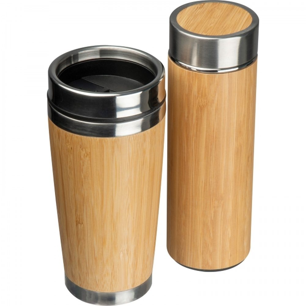 Zestaw kubek termiczny 360 ml i butelka termiczna 450 ml HECTOR 62979 - Beżowy