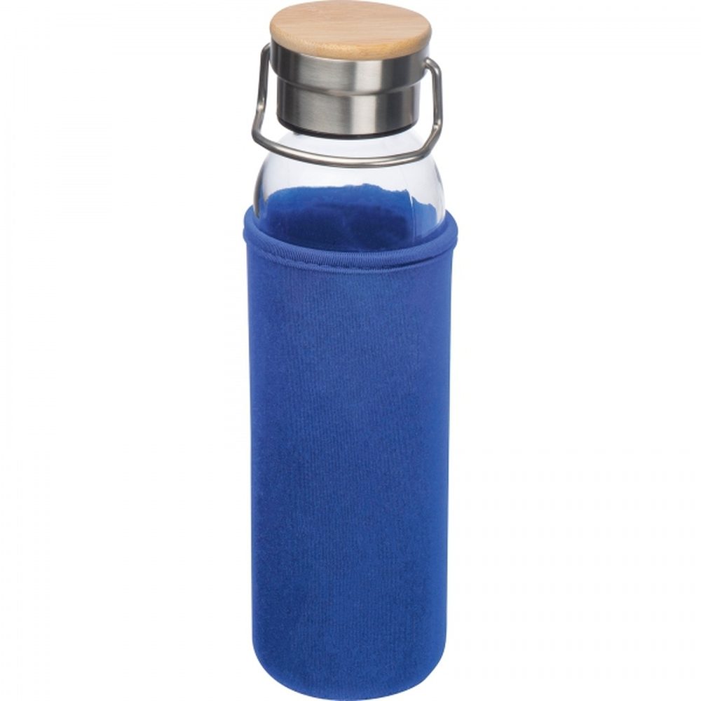 Butelka szklana z pokrowcem 600 ml RAMONA 63181 - Niebieski