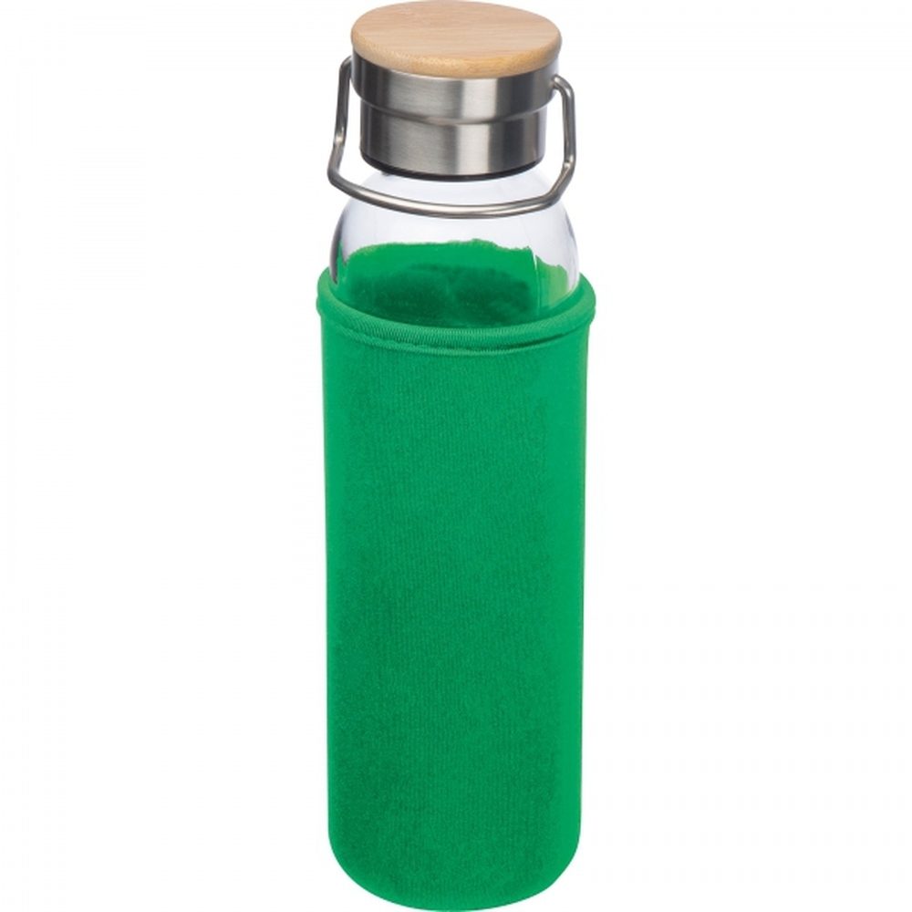 Butelka szklana z pokrowcem 600 ml RAMONA 63181 - Zielony