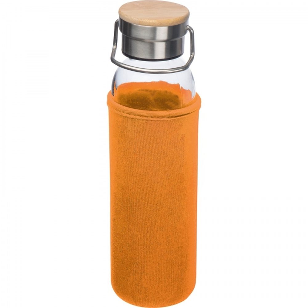Butelka szklana z pokrowcem 600 ml RAMONA 63181 - Pomarańczowy