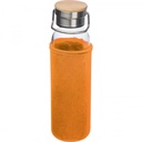 Butelka szklana z pokrowcem 600 ml RAMONA 63181 - Pomarańczowy