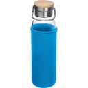 Butelka szklana z pokrowcem 600 ml RAMONA 63181 - Jasnoniebieski