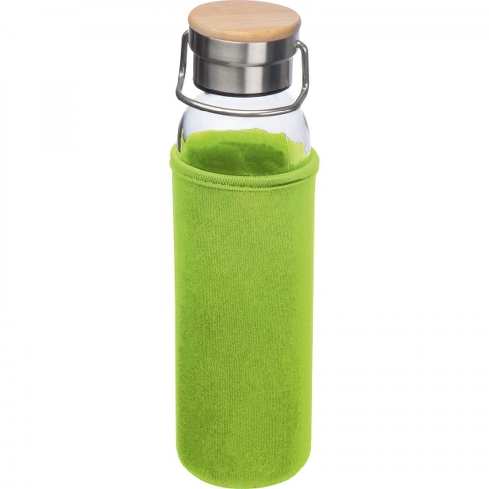 Butelka szklana z pokrowcem 600 ml RAMONA 63181 - Jasnozielony