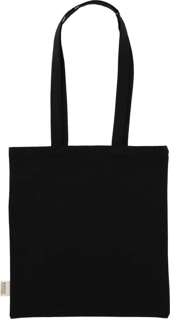 Torba bawełniana z długimi uszami 180g/m2 z materiałów z recyklingu GLEN 64698 - Czarny