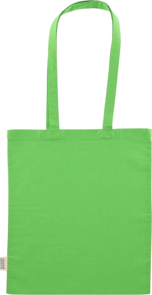 Torba bawełniana z długimi uszami 180g/m2 z materiałów z recyklingu GLEN 64698 - Jasnozielony