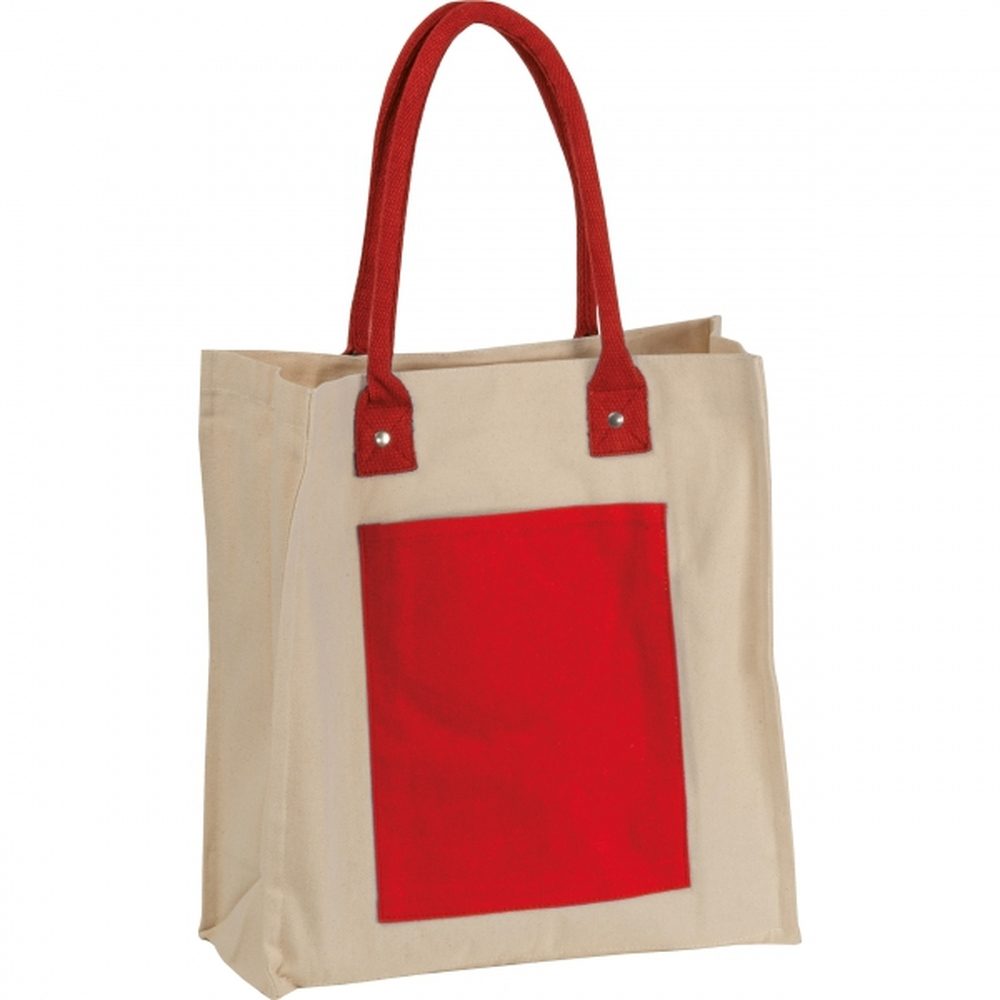 Torba płócienna z długimi uszami 320 g/m2 RODOLFO 65218 - Czerwony