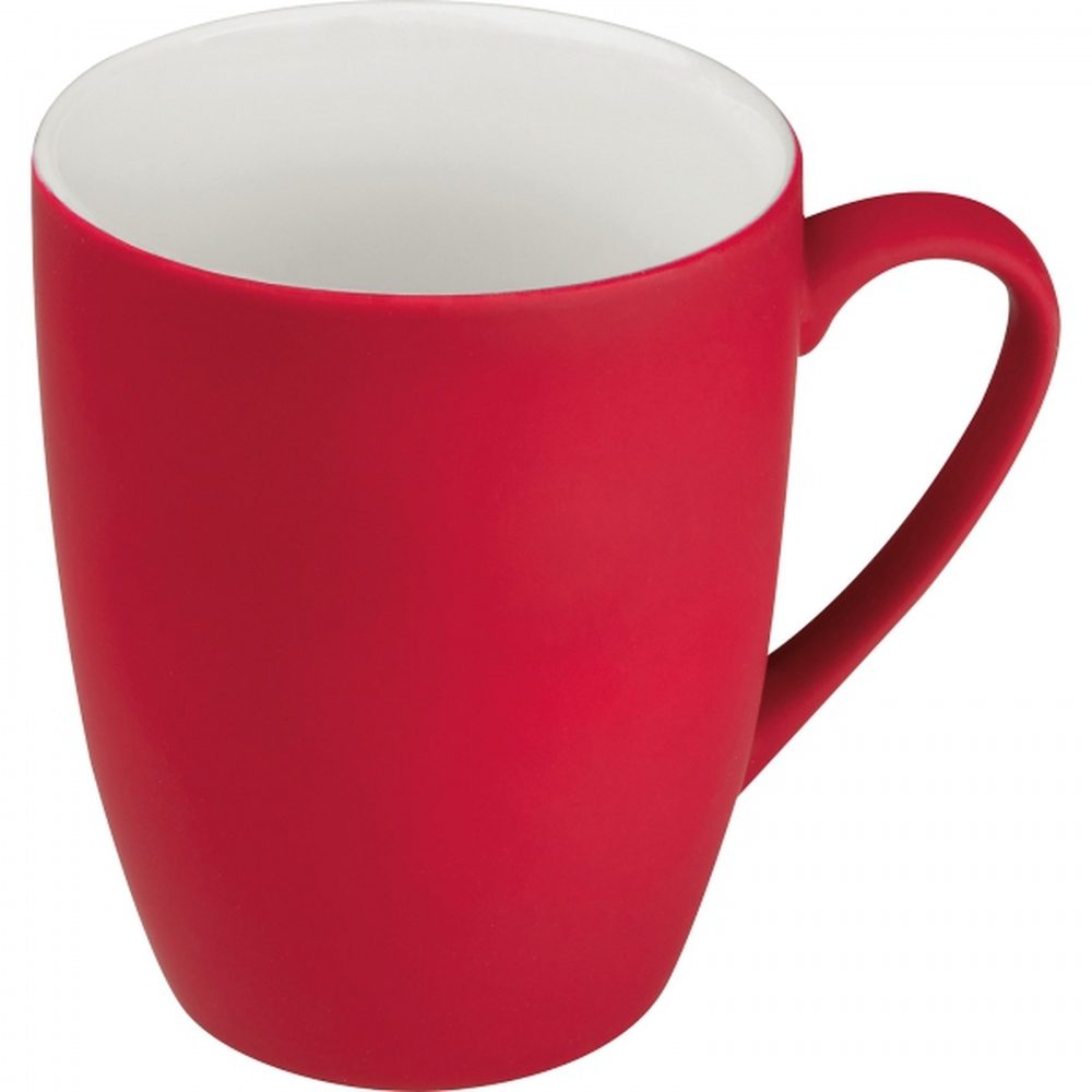 Kubek ceramiczny soft touch 300 ml JUDYTA 80655 - Czerwony