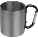 Kubek metalowy z karabińczykiem 200 ml ANGELICA 81367 - Czarny