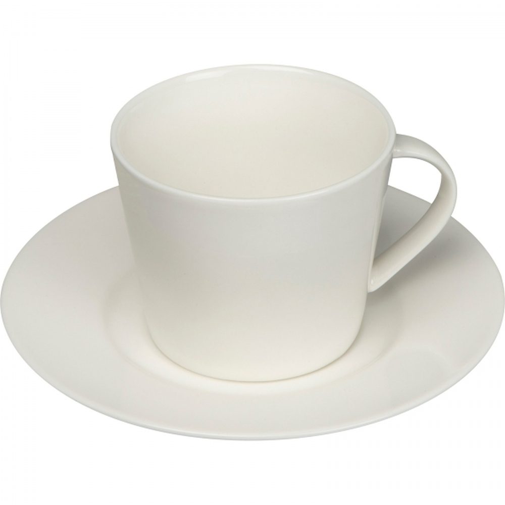 Filiżanka ceramiczna ze spodkiem 175 ml LYNN 83662 - Biały