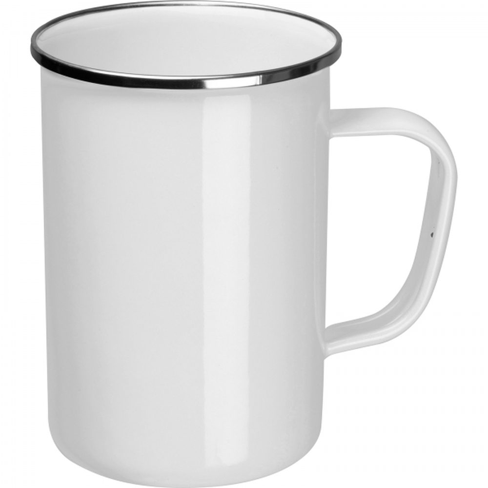 Kubek metalowy emaliowany 550 ml GENE 83857 - Biały