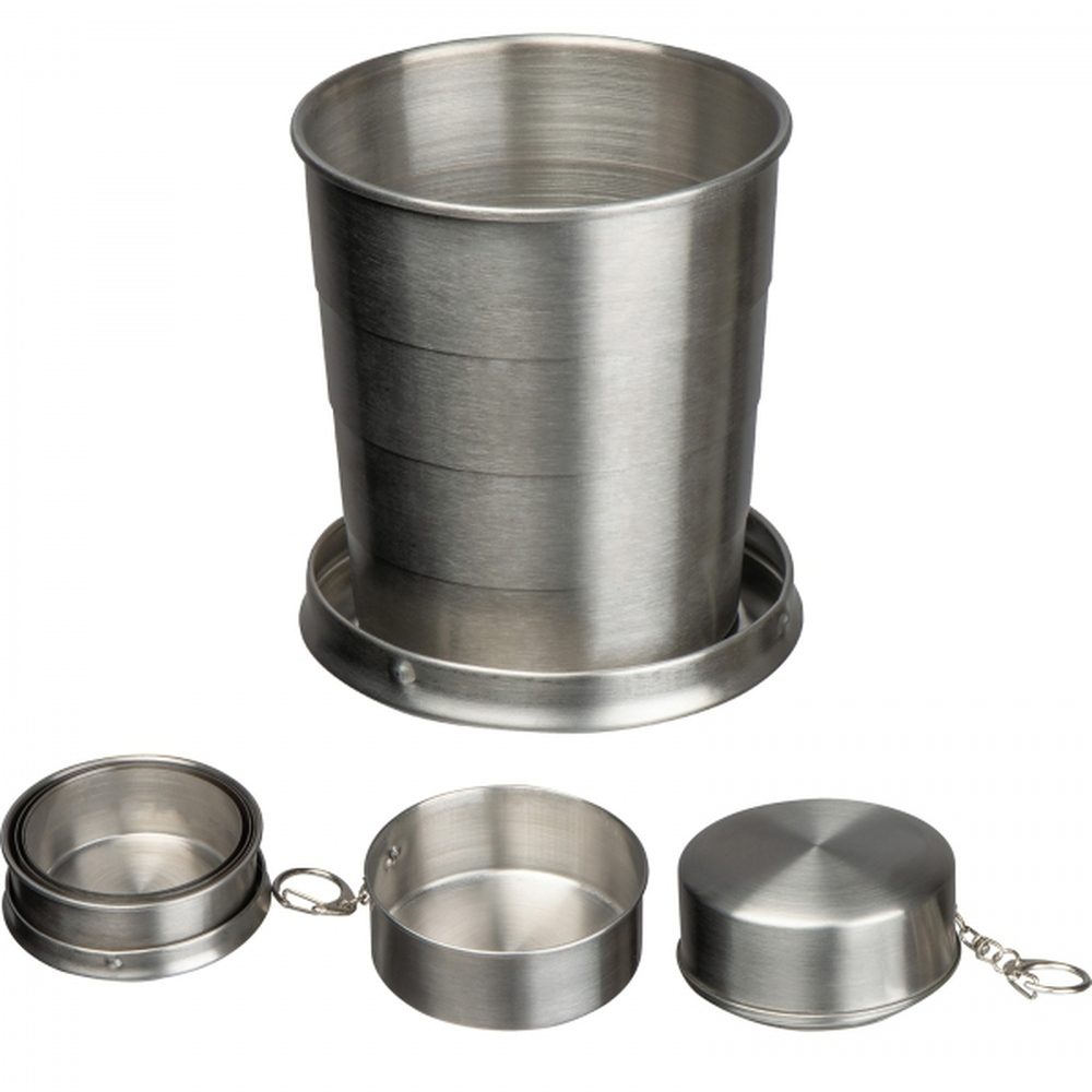 Kubek stalowy składany 250 ml HEATHER 83992 - Szary