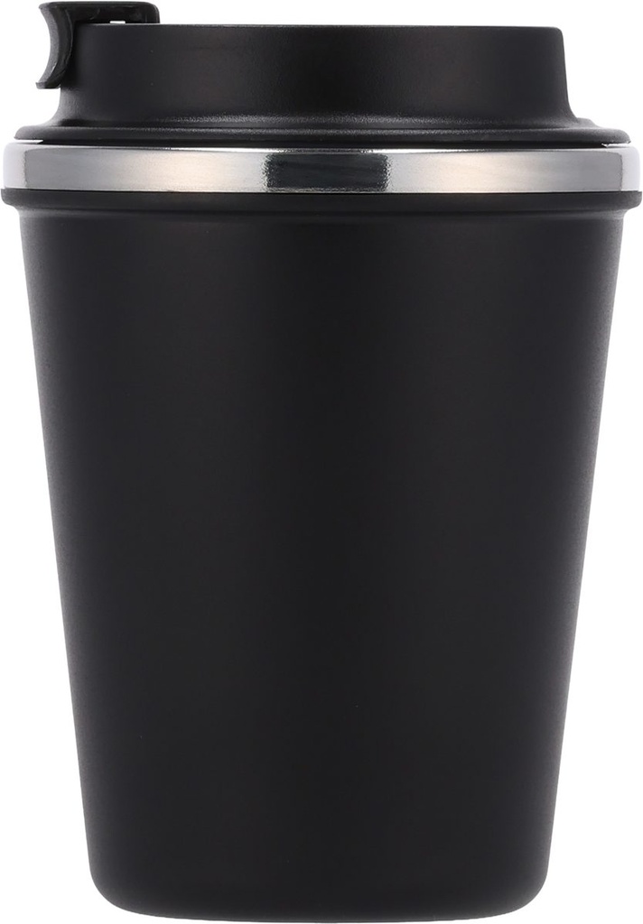Kubek termiczny 350 ml z powłoką z recyklingu METODY 84962 - Czarny