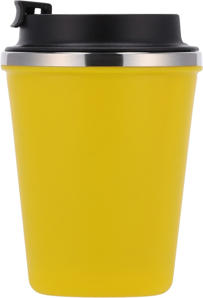 Kubek termiczny 350 ml z powłoką z recyklingu METODY 84962 - Żółty