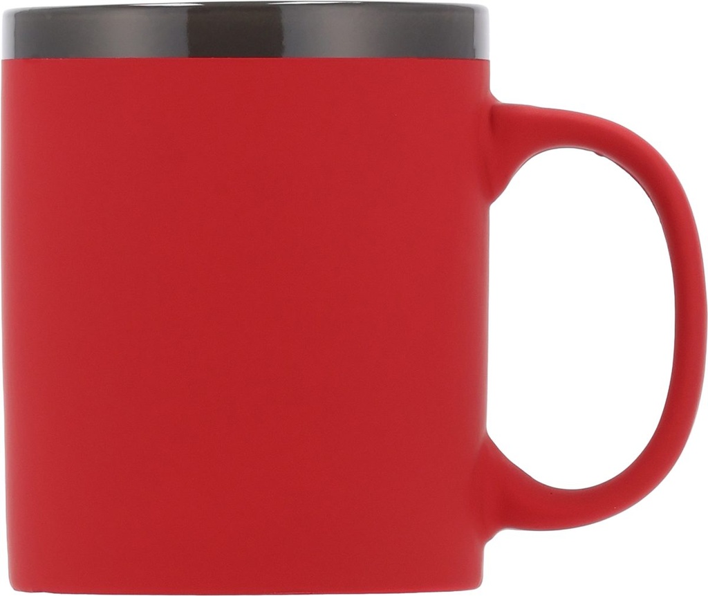 Kubek ceramiczny soft touch 300 ml RONALD 85497 - Czerwony