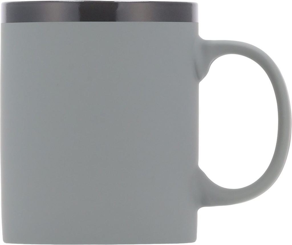 Kubek ceramiczny soft touch 300 ml RONALD 85497 - Szary