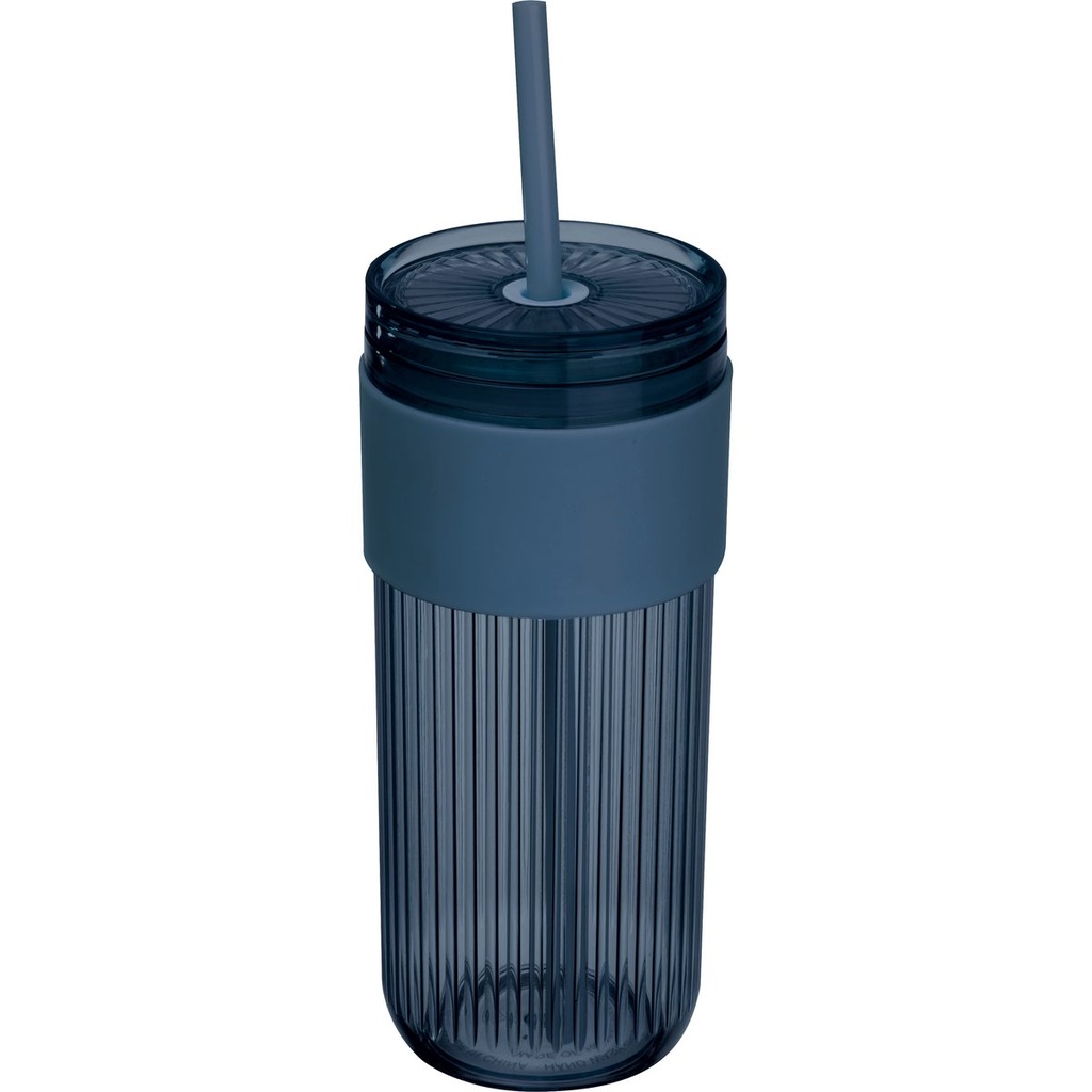 Kubek ze słomką 660 ml SOLEDAD 85529 - Granatowy
