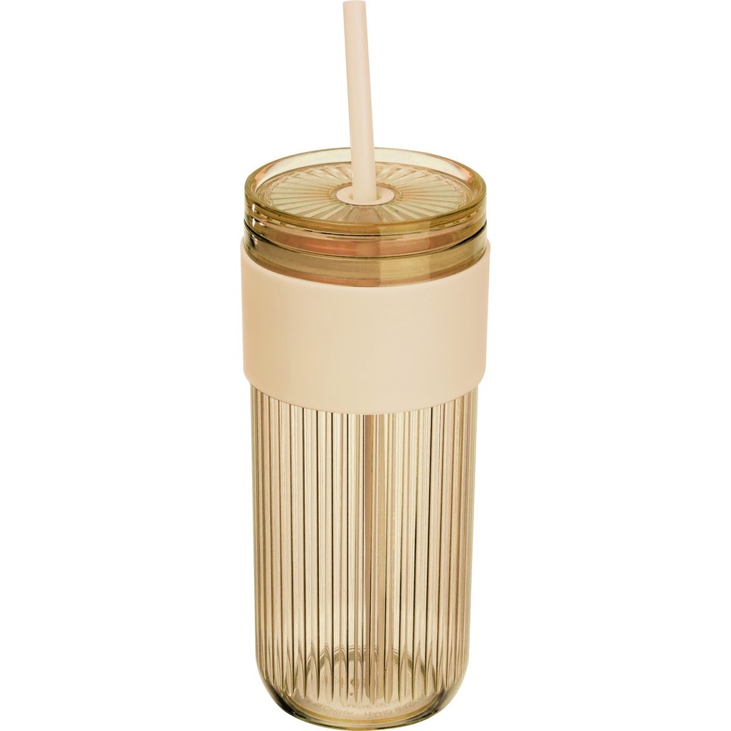 Kubek ze słomką 660 ml SOLEDAD 85529 - Beżowy
