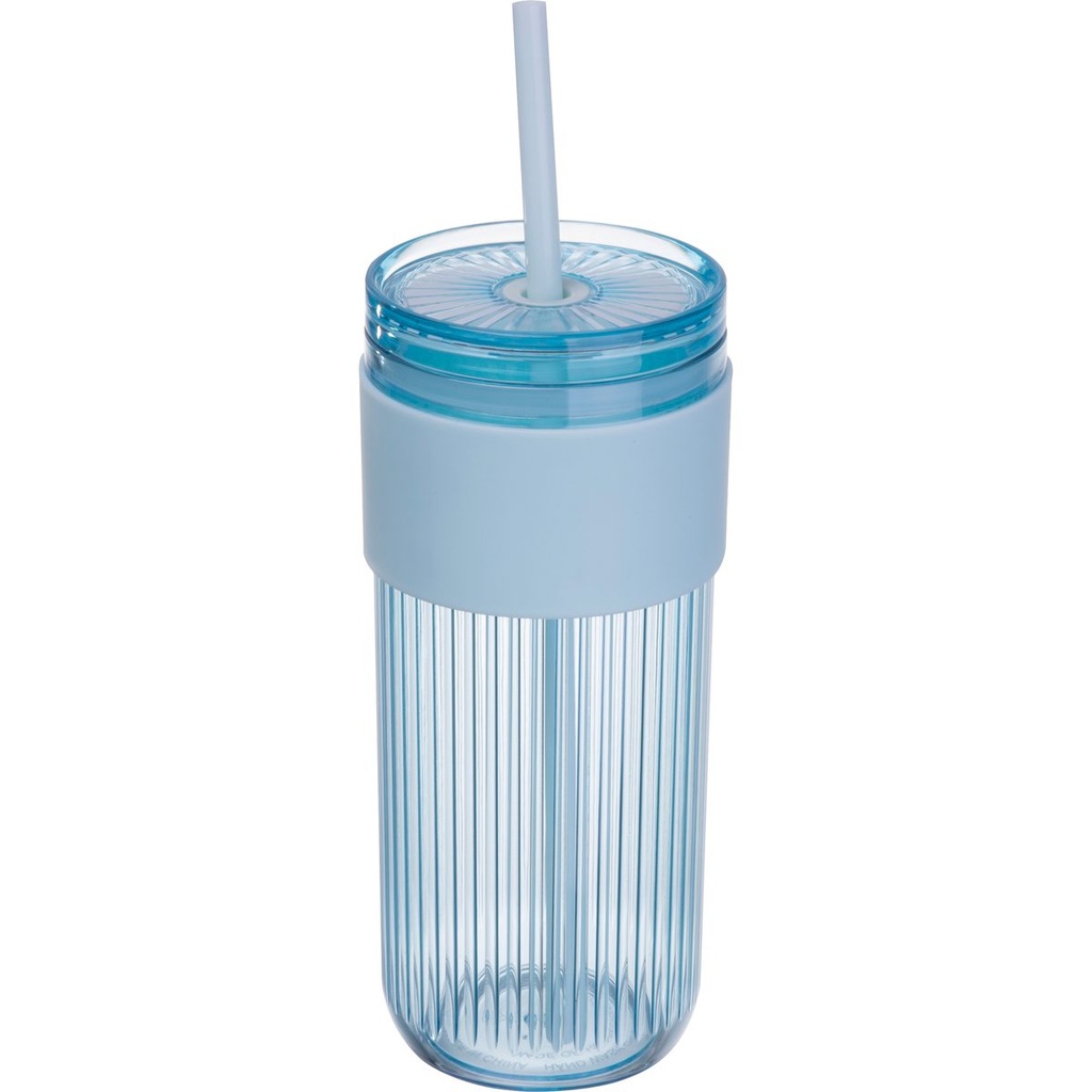 Kubek ze słomką 660 ml SOLEDAD 85529 - Jasnoniebieski