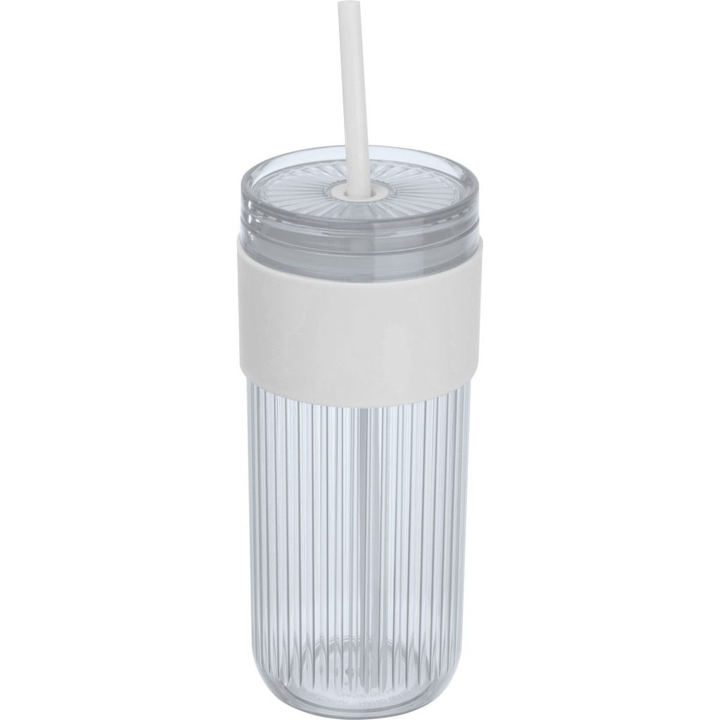 Kubek ze słomką 660 ml SOLEDAD 85529 - Biały