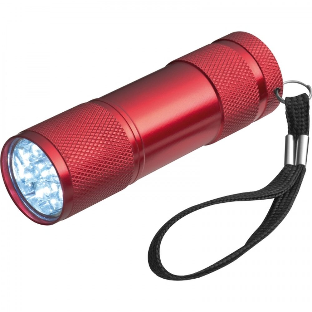 Latarka metalowa 9 LED DUNCAN 88757 - Czerwony