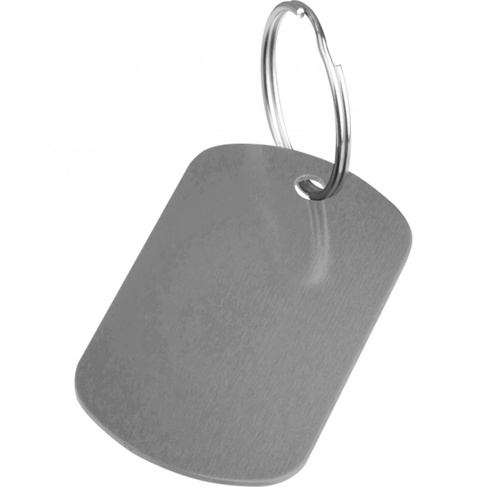 Brelok metalowy z aluminium z recyklingu LIESELOTTE 94937 - Szary
