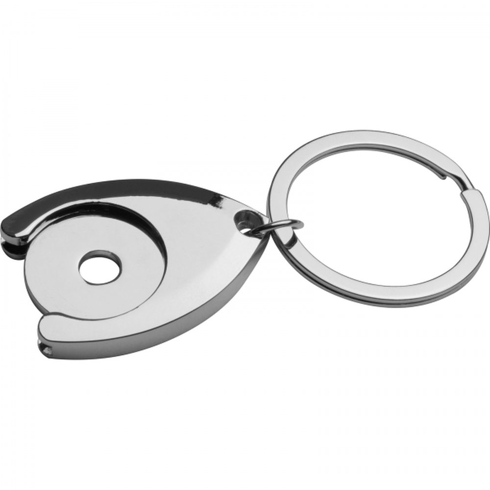 Brelok metalowy TERRENCE 97882 - Szary