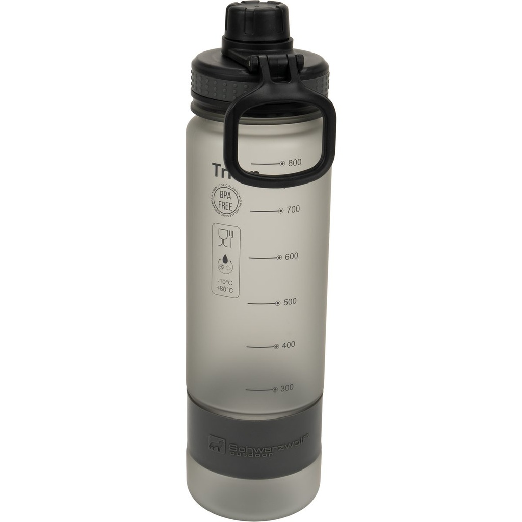 Butelka z tritanu 800 ml KIBO Schwarzwolf F490020 - Szary