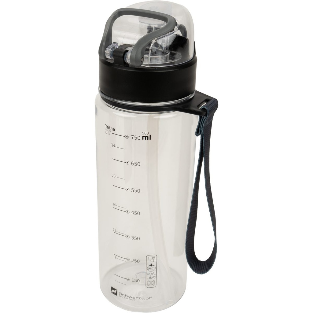 Butelka z tritanu 850 ml SEYHAN Schwarzwolf F491260 - Przeźroczysty