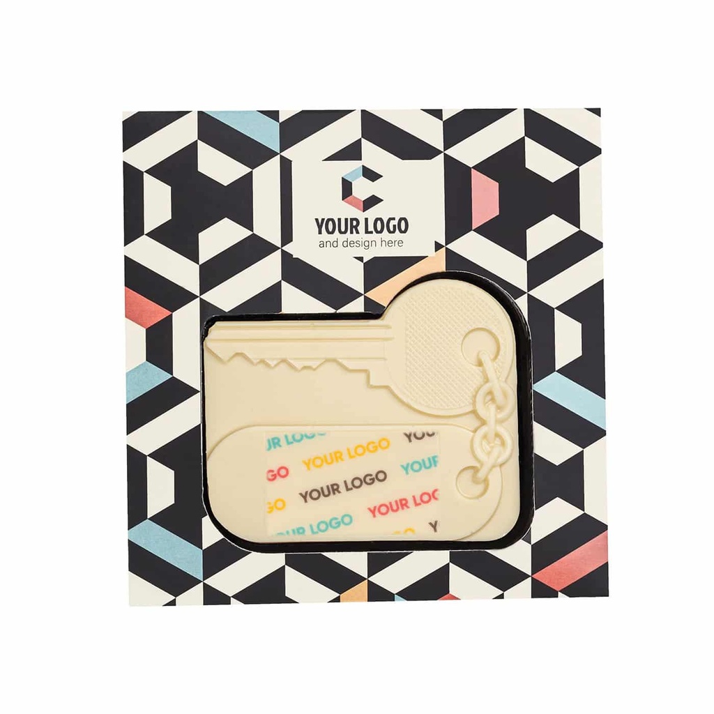 Czekolada Choco4mat klucz print – Biała – pakiet 100 szt.