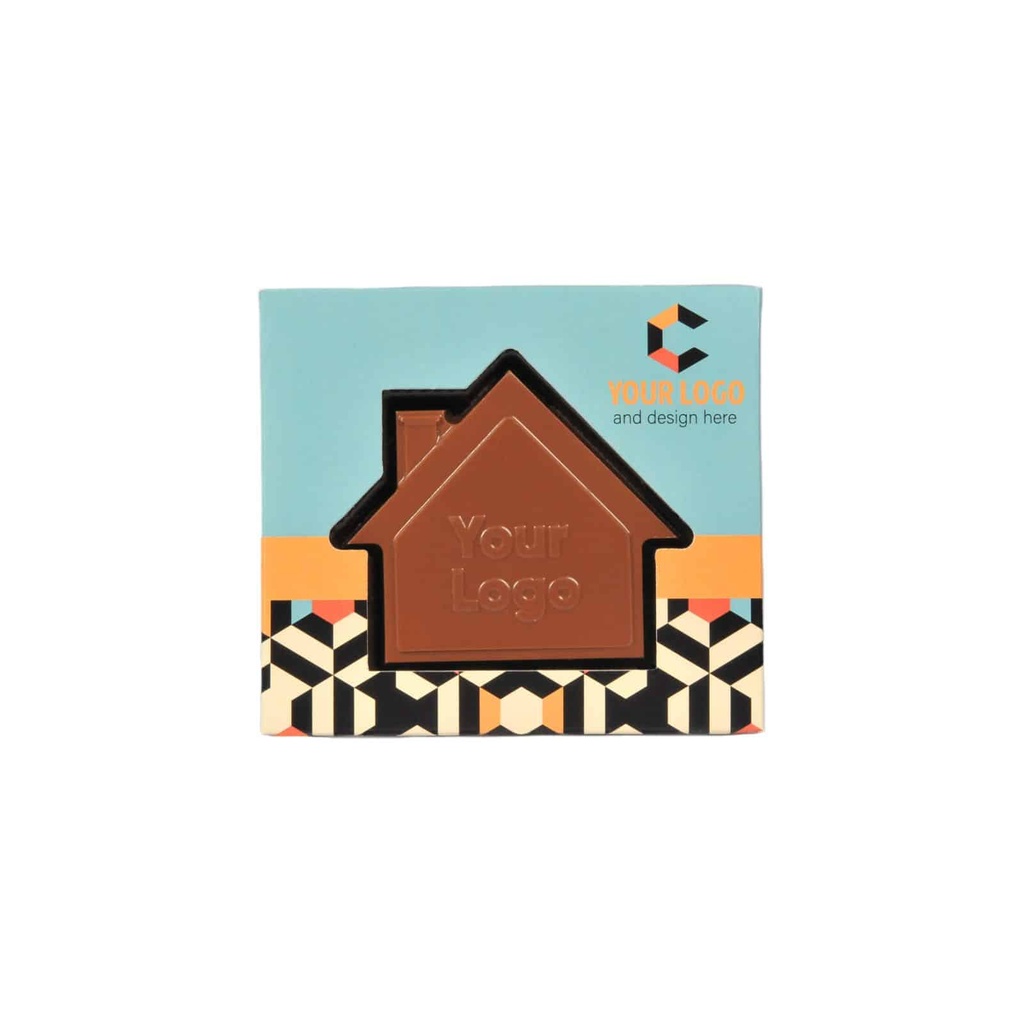 Czekolada Choco4mat mini domek – Mleczna bez cukru – pakiet 200 szt.