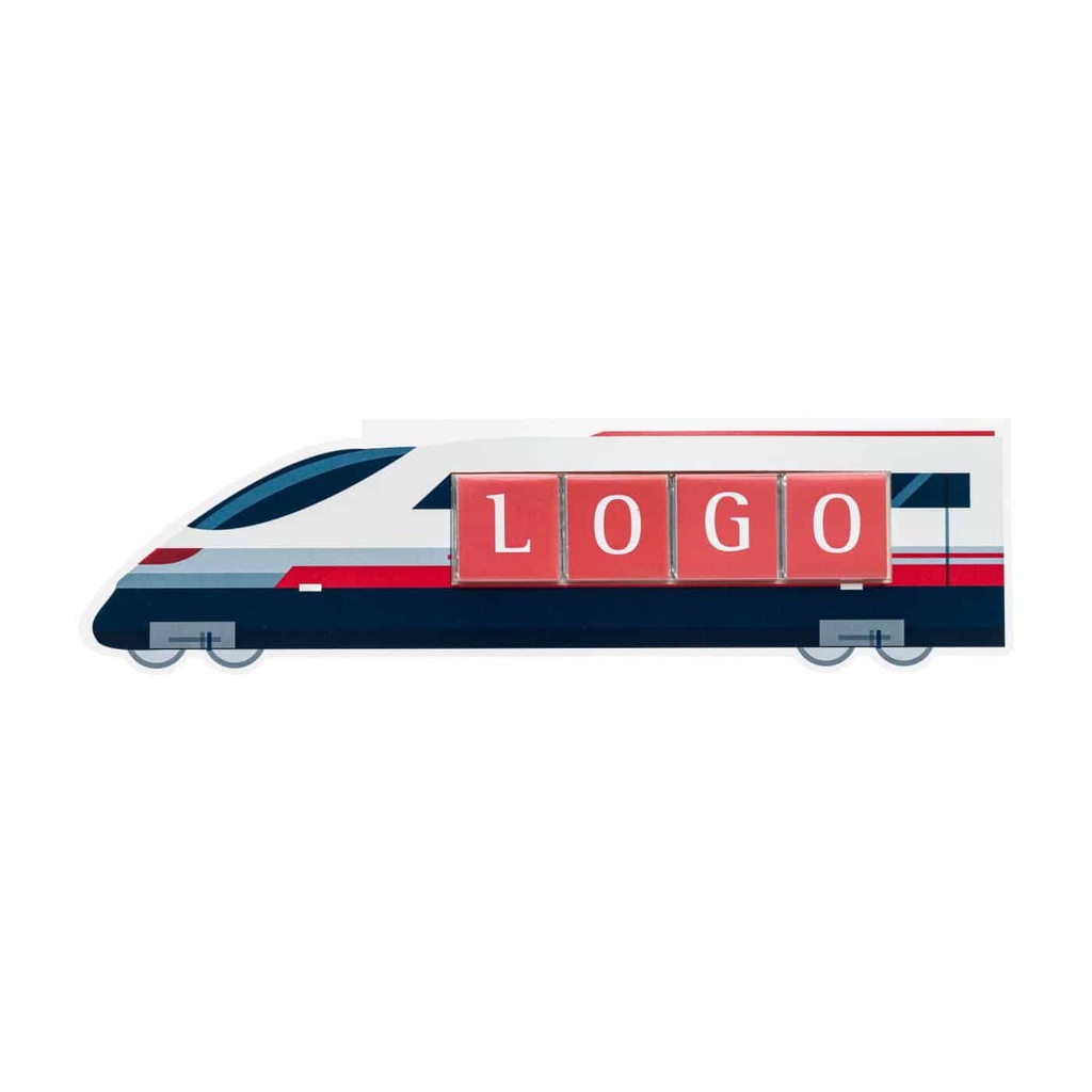 Czekoladki KWADRATOWYCH w kopercie – TRAIN – pakiet 200 szt.