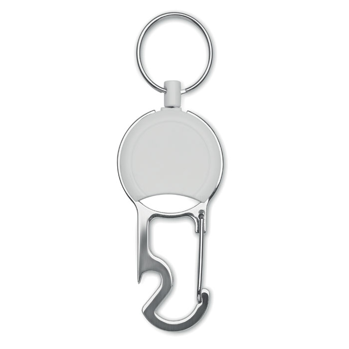 Wysuwany brelok MO2319-06 - Bialy