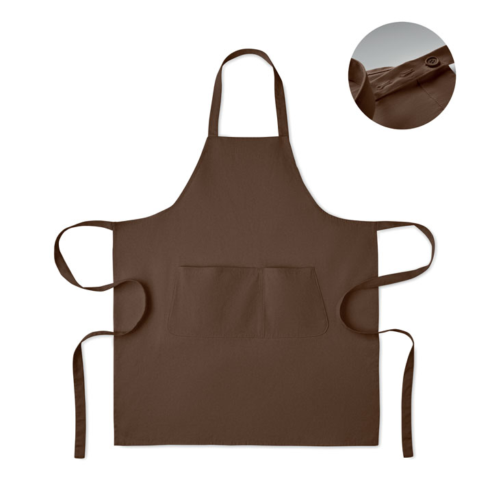 Fartuch bawelna org. 240gr/m² MO2249-41 - Czekolada