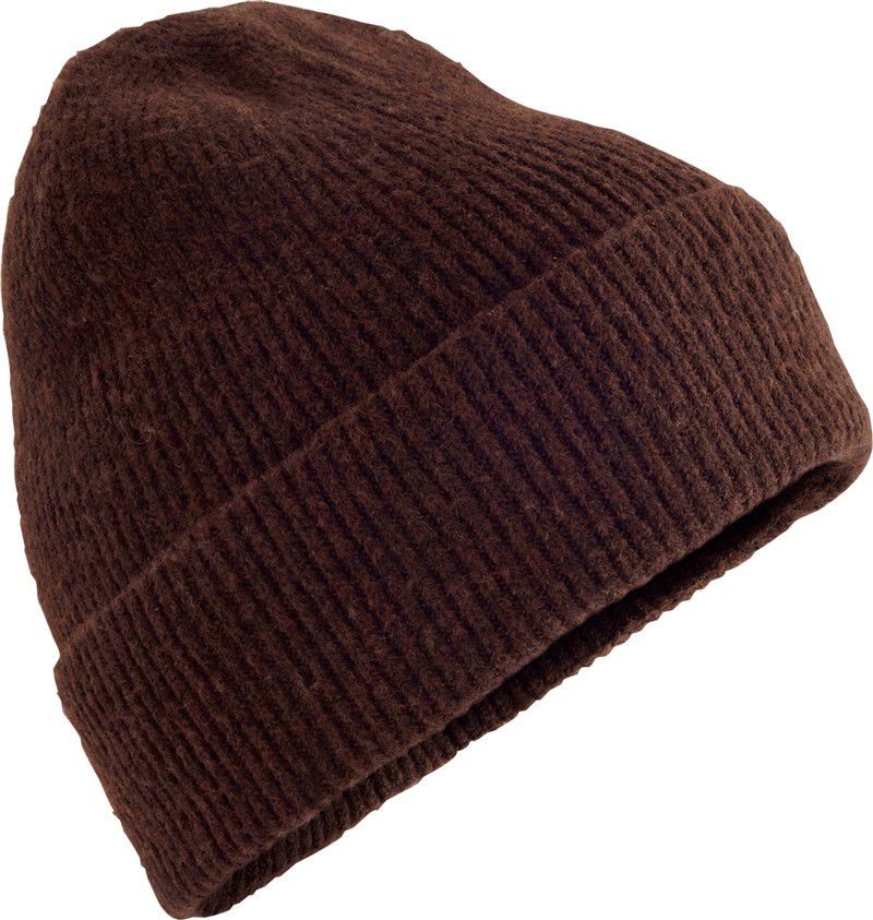 Czapka dzianinowa z domieszką wełny CB388 - Brown Marl