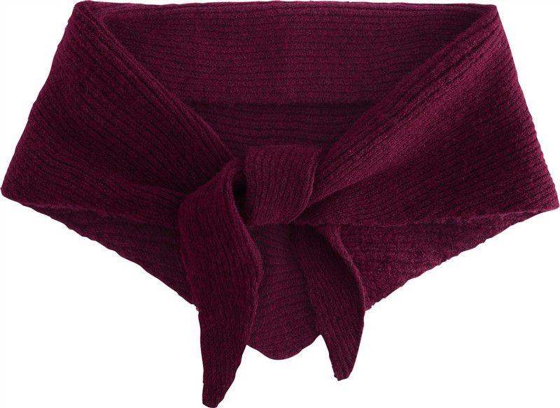 Dzianinowa chusta trójkątna CB402 - Burgundy
