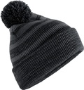 Czapka dzianinowa w paski Team CB476 - Graphite Grey / Black