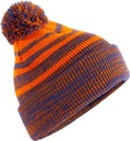 Czapka dzianinowa w paski Team CB476 - Orange / Royal